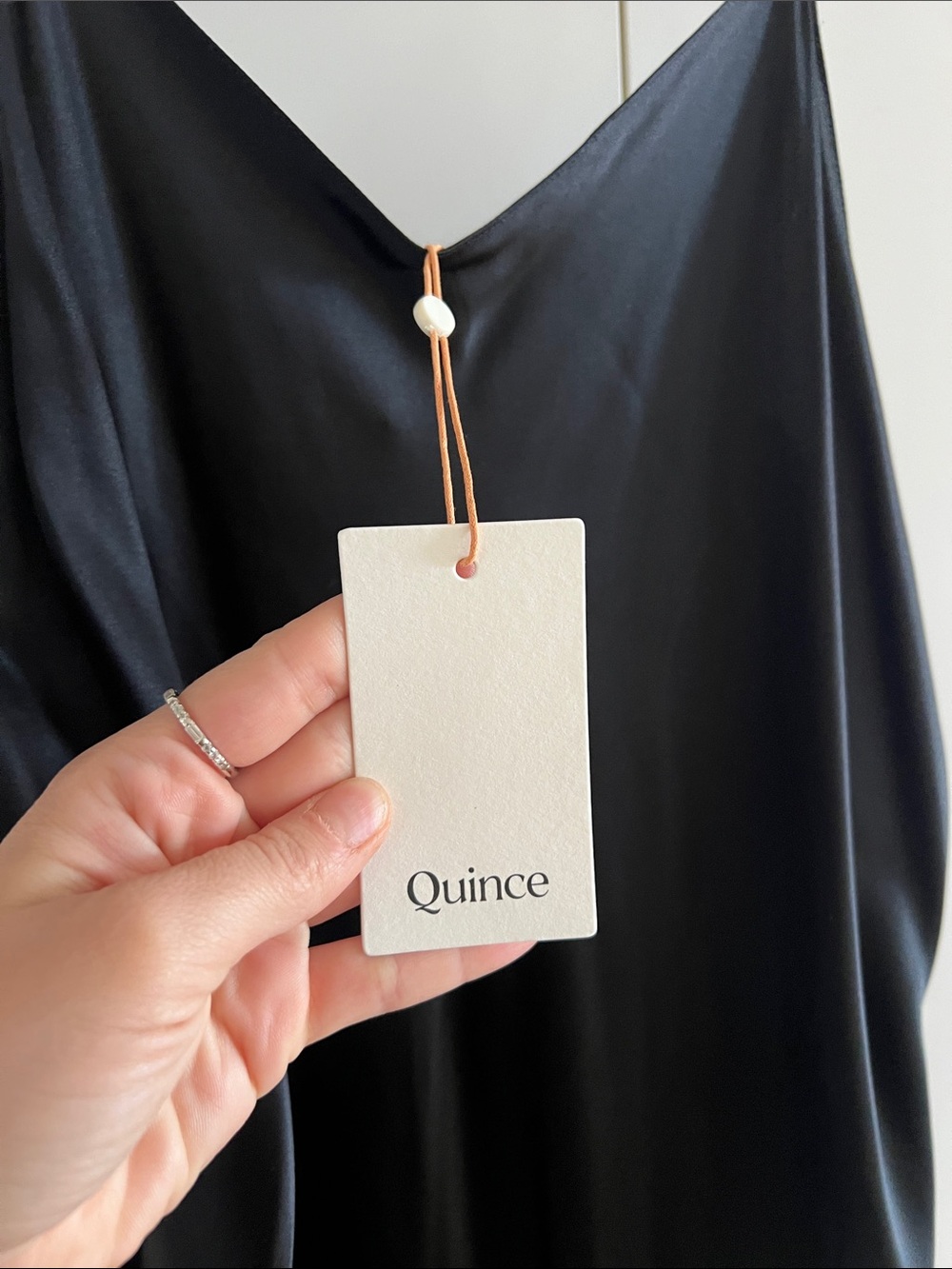 Quince Black 100% Washable Silk Maxi Slip Dress Size L - Picture 4 of 11
